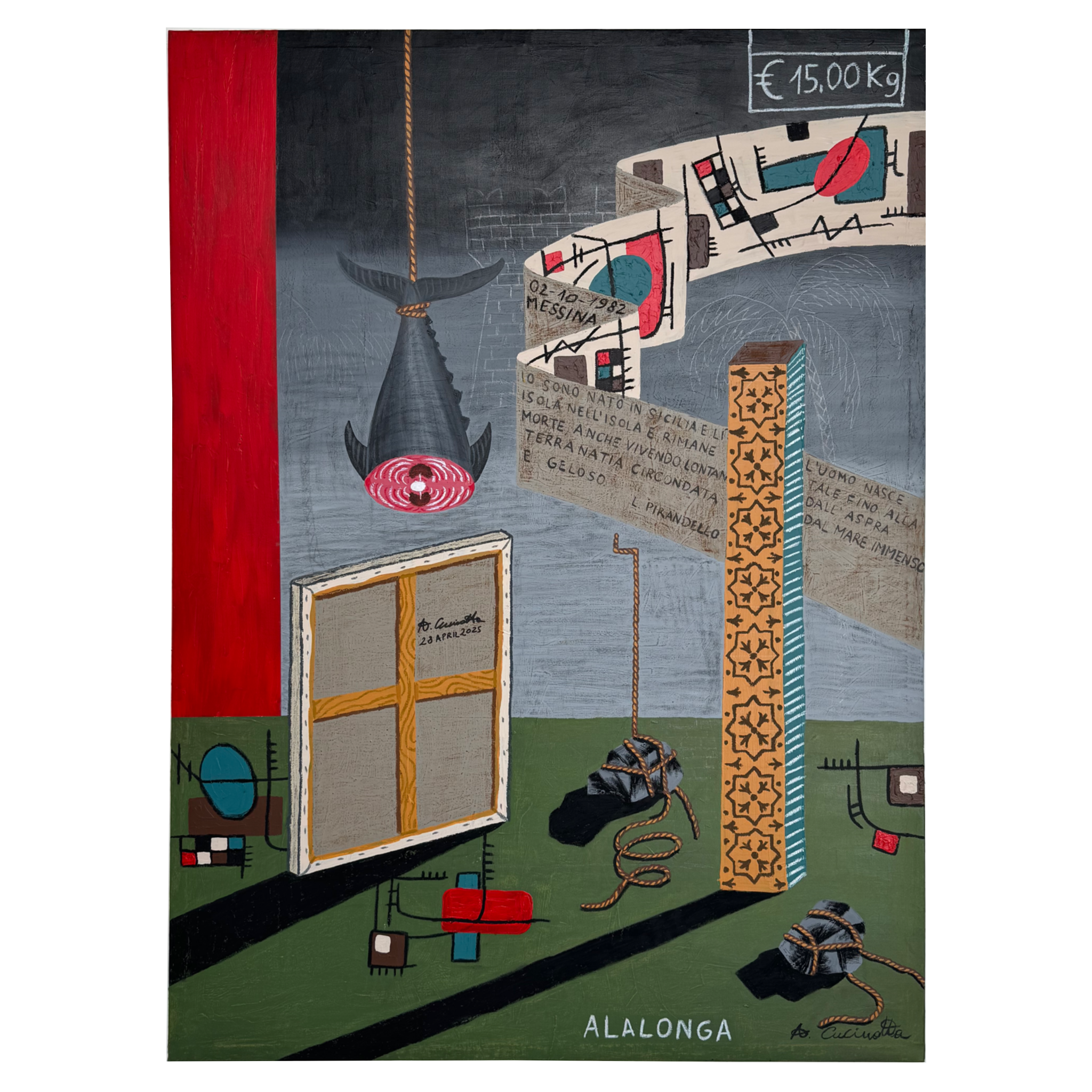 "don't forget your roots" - 200x150cm - acrylic and oil stick on canvas