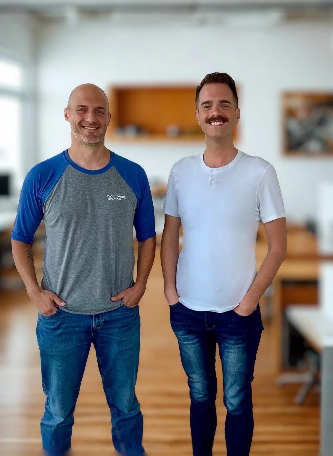 Rueben Wuerdeman, a top Eureka MO real estate agent, standing next to his client a man smiling because he just closed on his new home in Eureka MO 