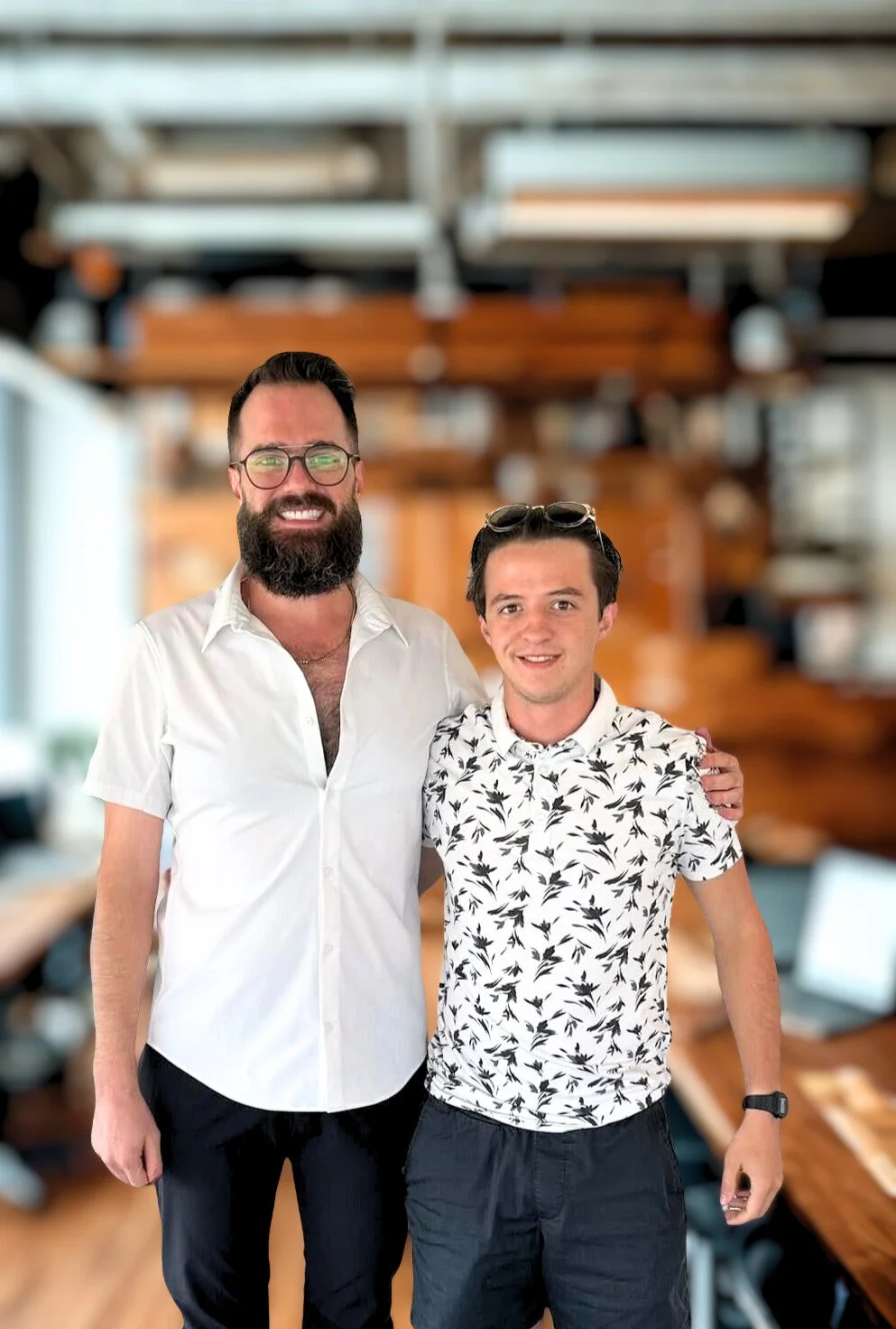 Rueben Wuerdeman, a top Eureka MO real estate agent, standing next to his client a man smiling because he just closed on his new home in Eureka MO 
