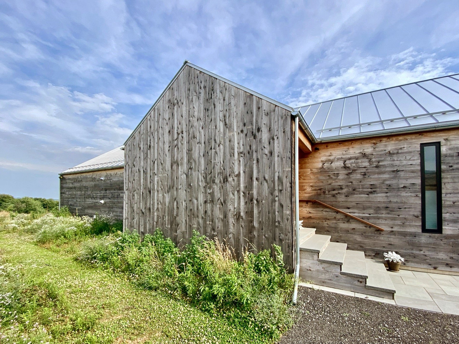 Exterior of Medusa, locally milled materials.