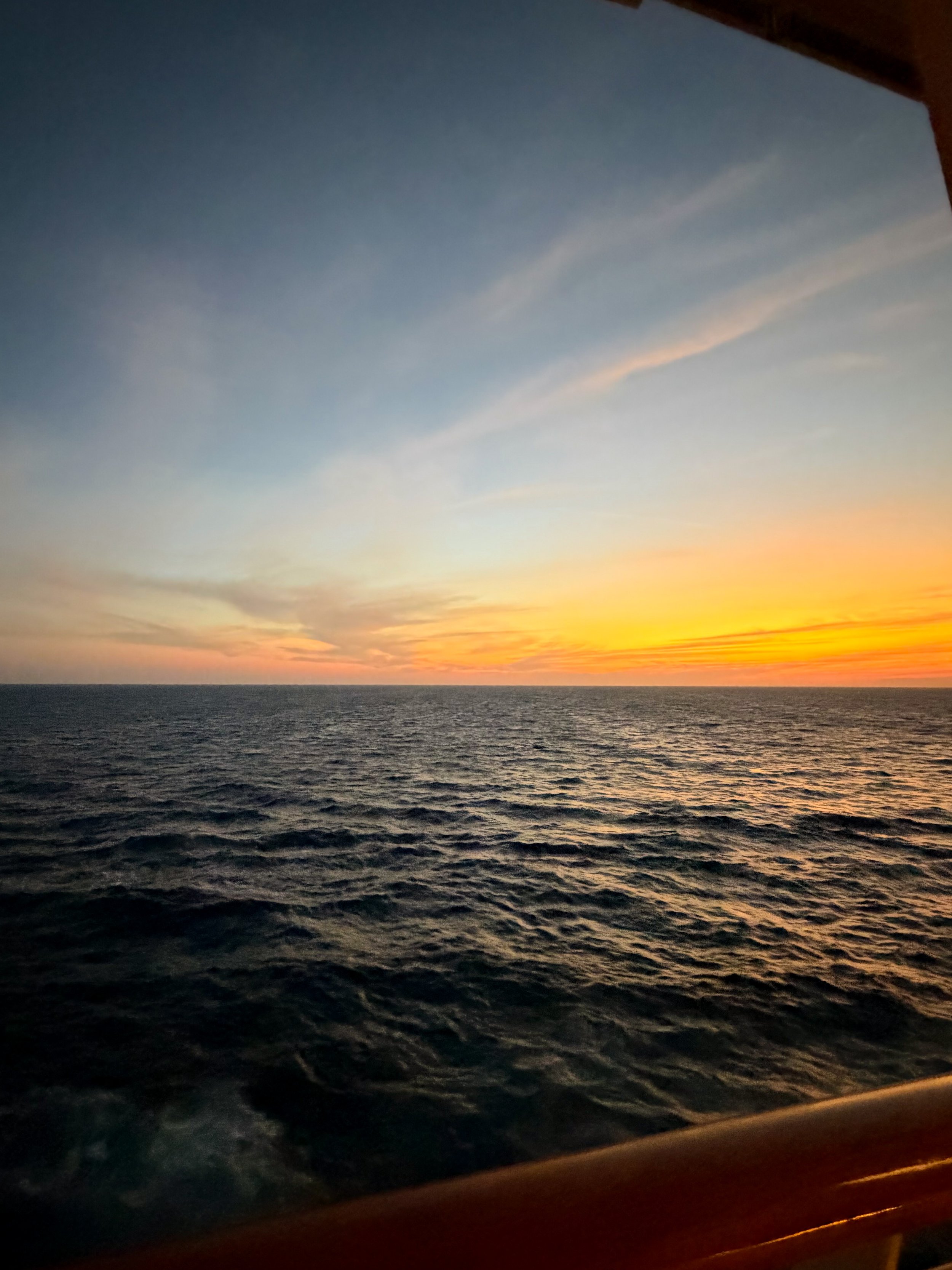 Sunset while sailing through the Caribbean on Liberty of the Seas