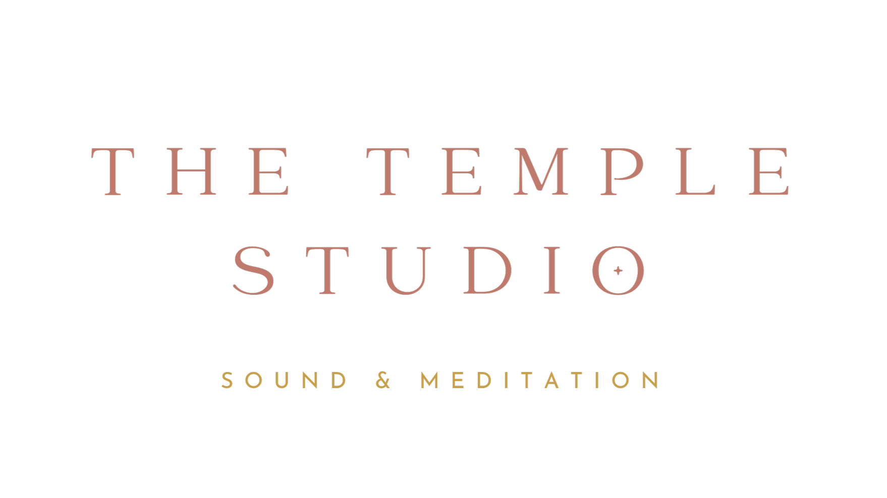 Logo for The Temple Studio with the text 'Sound & Meditation' below it.