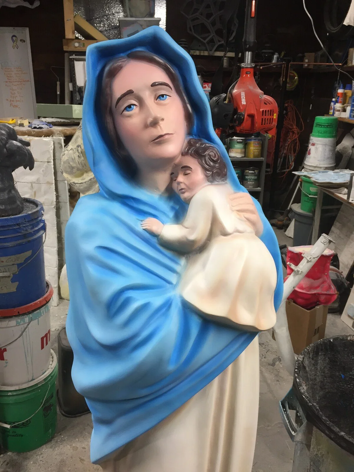 Mary Fiberglass Statue (After)