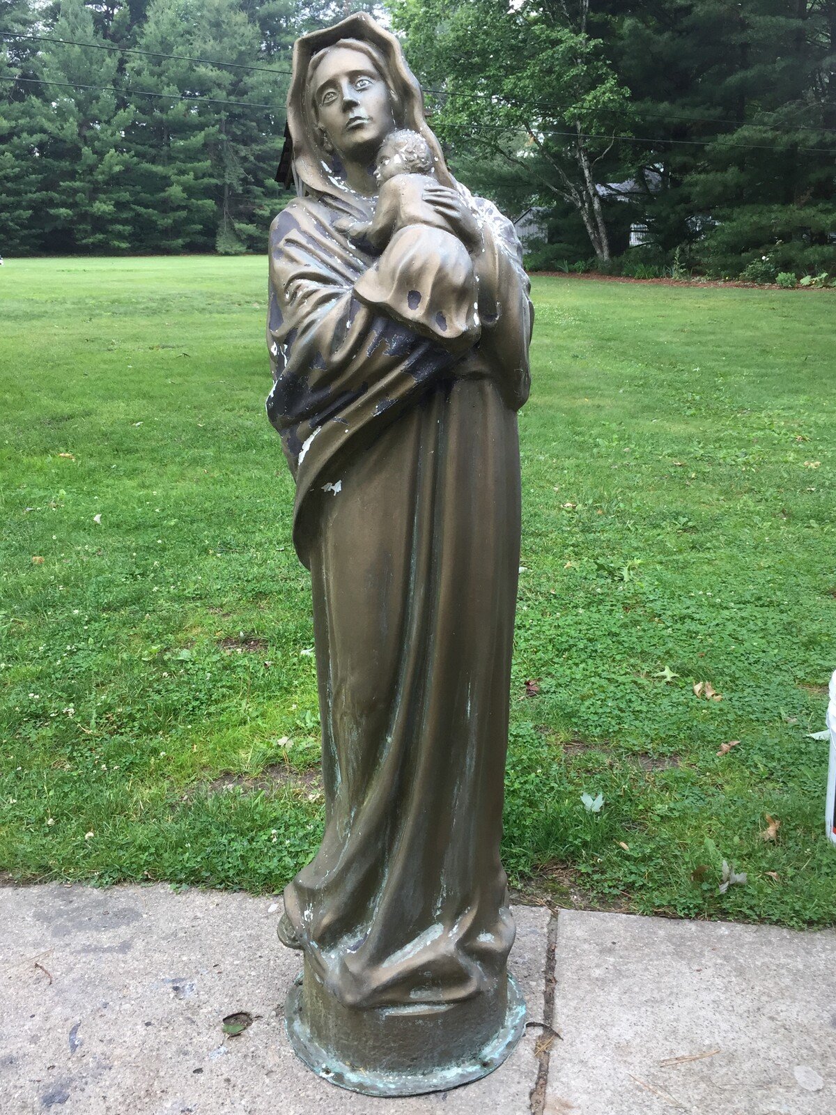 Mary Fiberglass Statue (Before)
