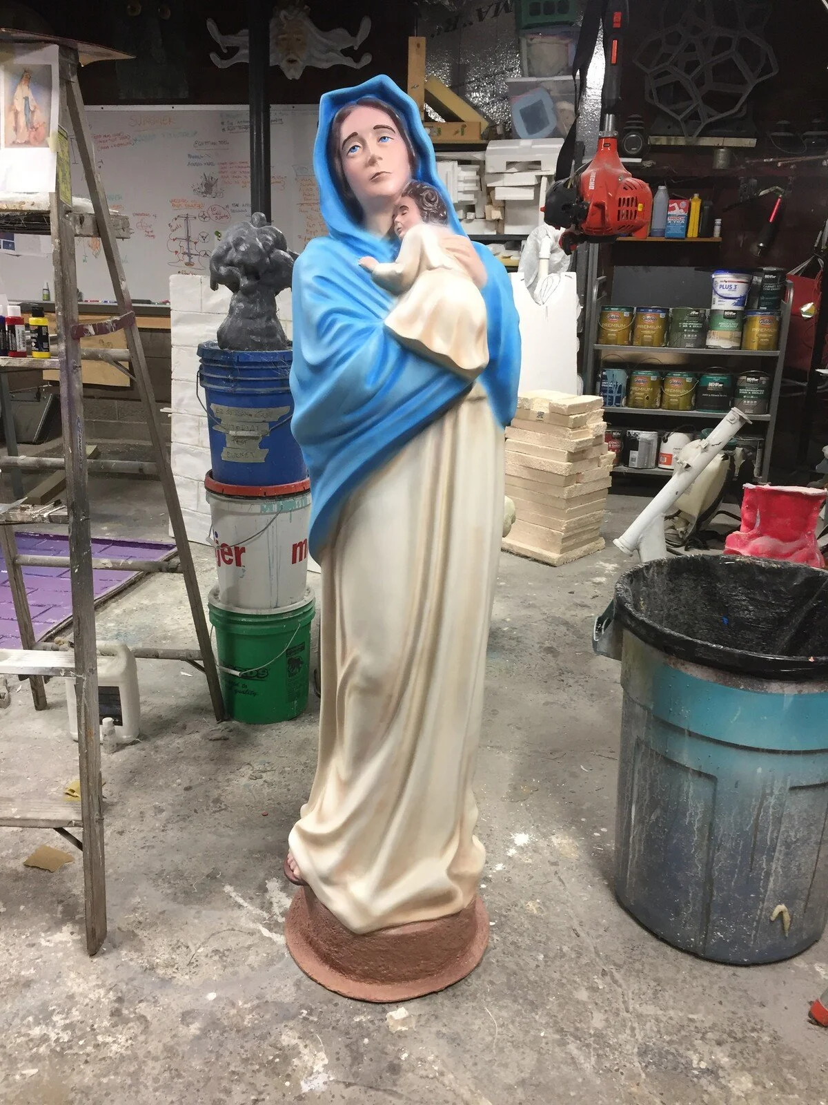 Mary Fiberglass Statue (After)