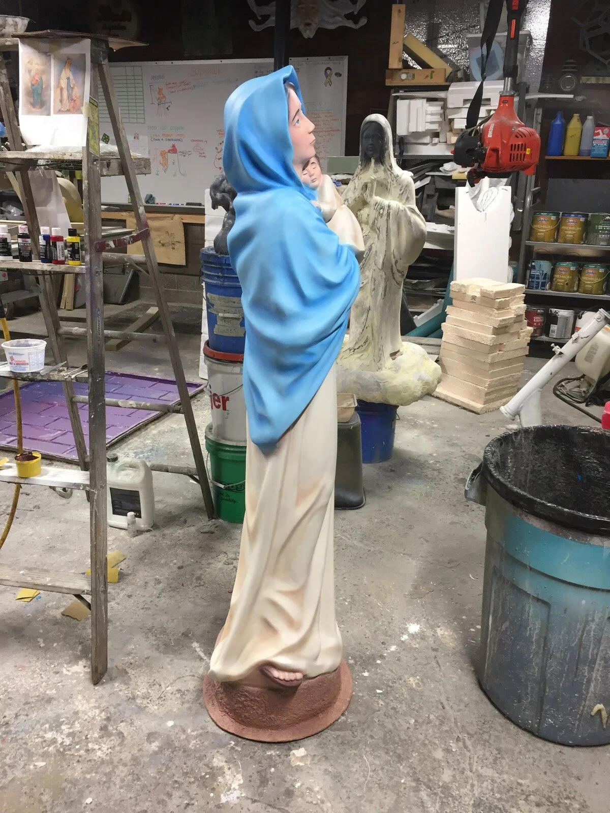 Mary Fiberglass Statue (After)