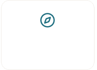 Blank white card with a small dark blue logo at the top center