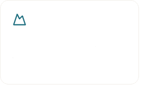 Blank white card with a small blue mountain icon in the top left corner.