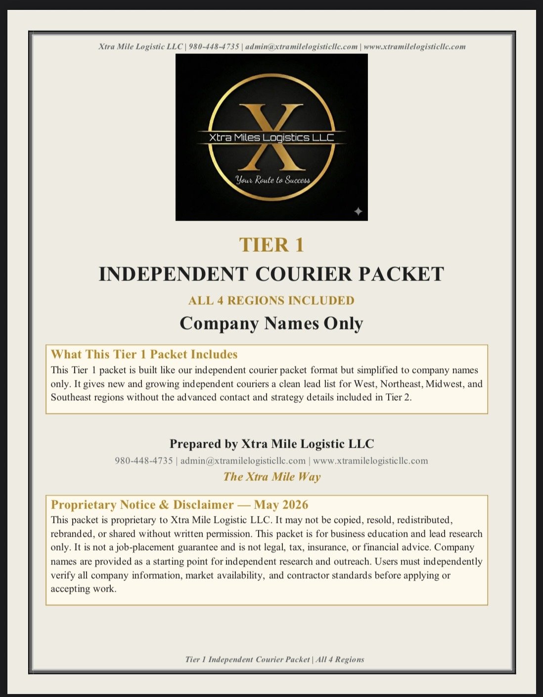 Tier 1 (Company Names ONLY)
