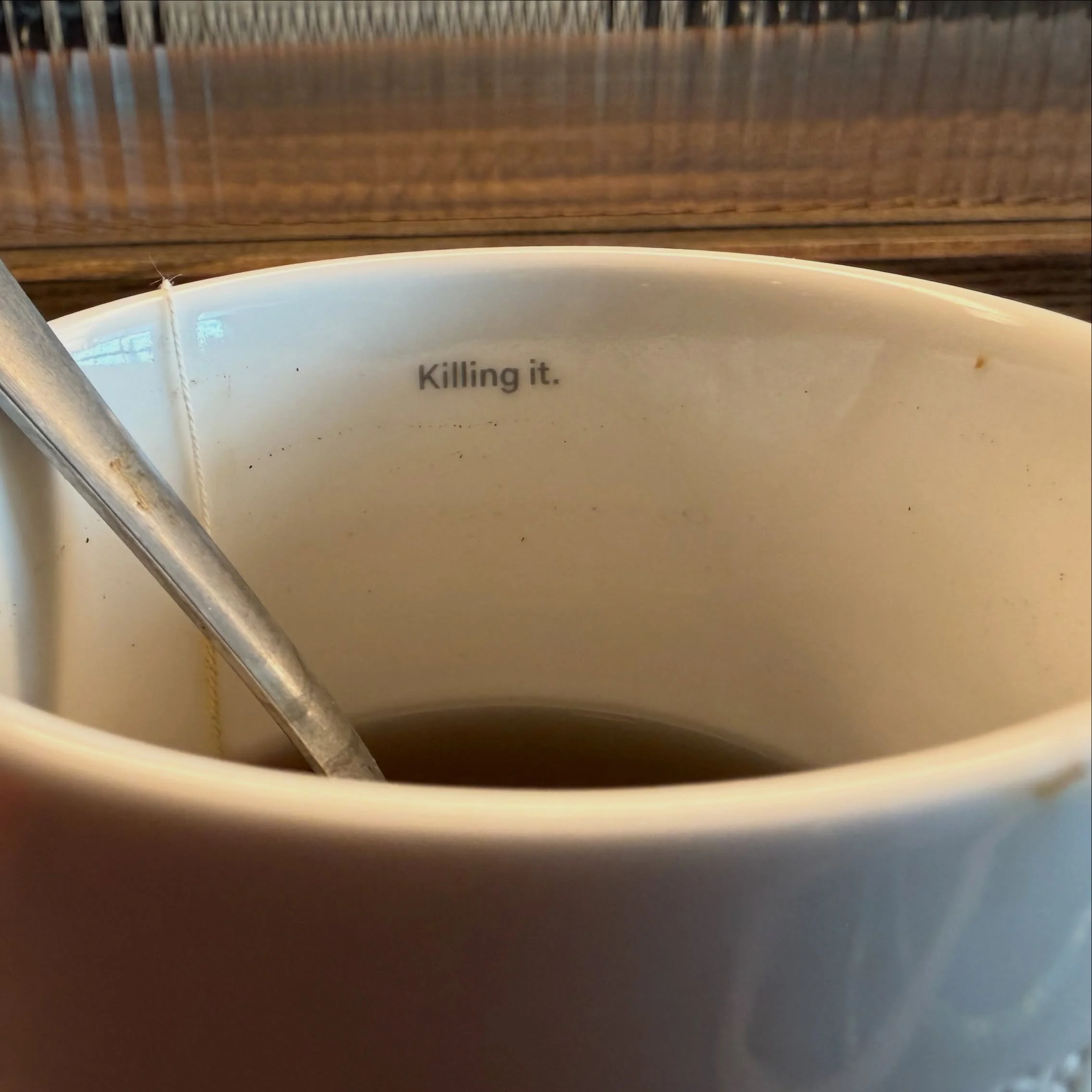 My coffee cup had a funny &amp; much needed message for me today 😈

I  landed in London early this morning and spent the day at a co-working space (where I met the inspirational mug) clearing the mental decks so I can attend #SPSLive2026 for the nex