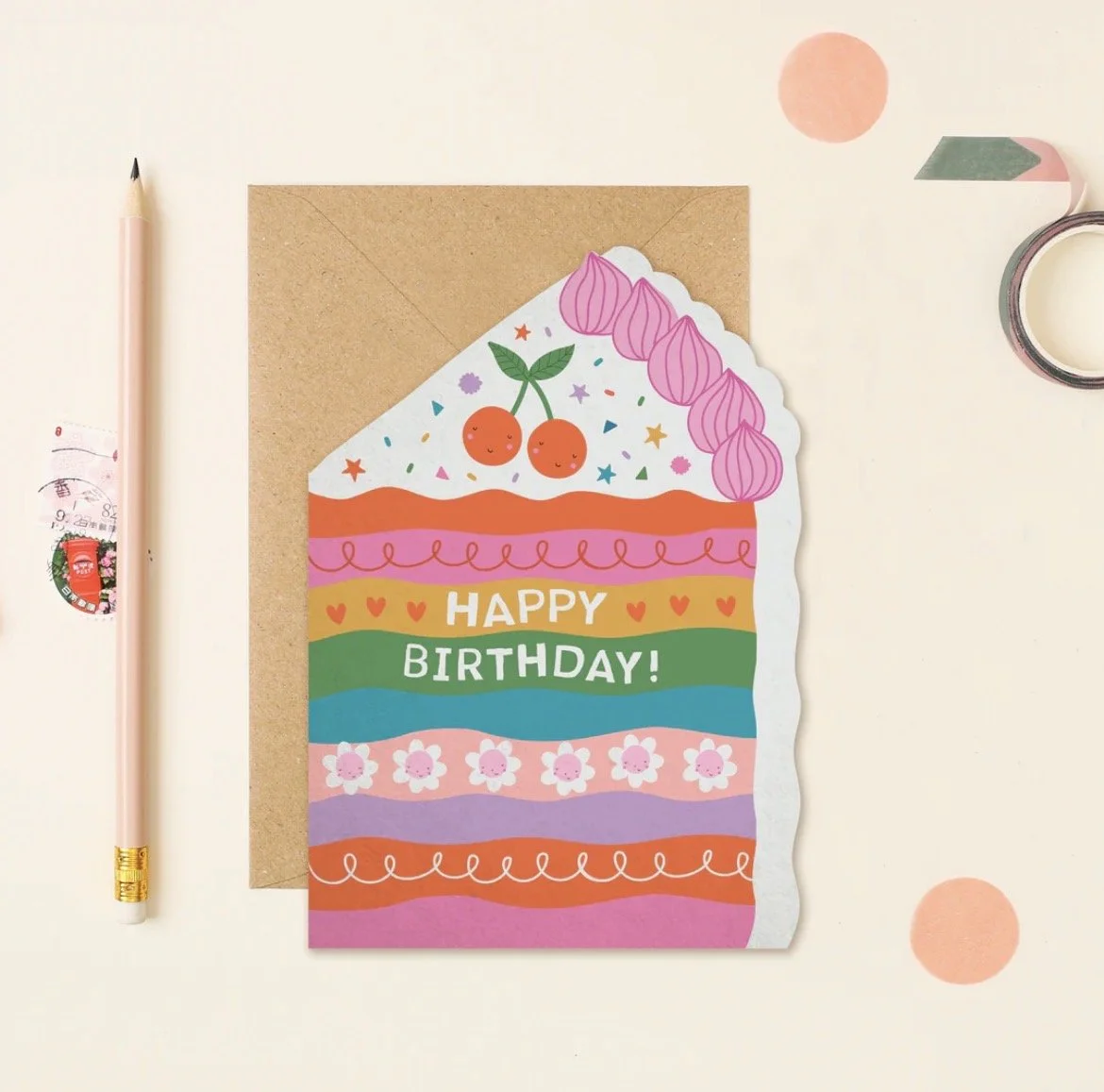 Cake Die Cut Birthday Card
