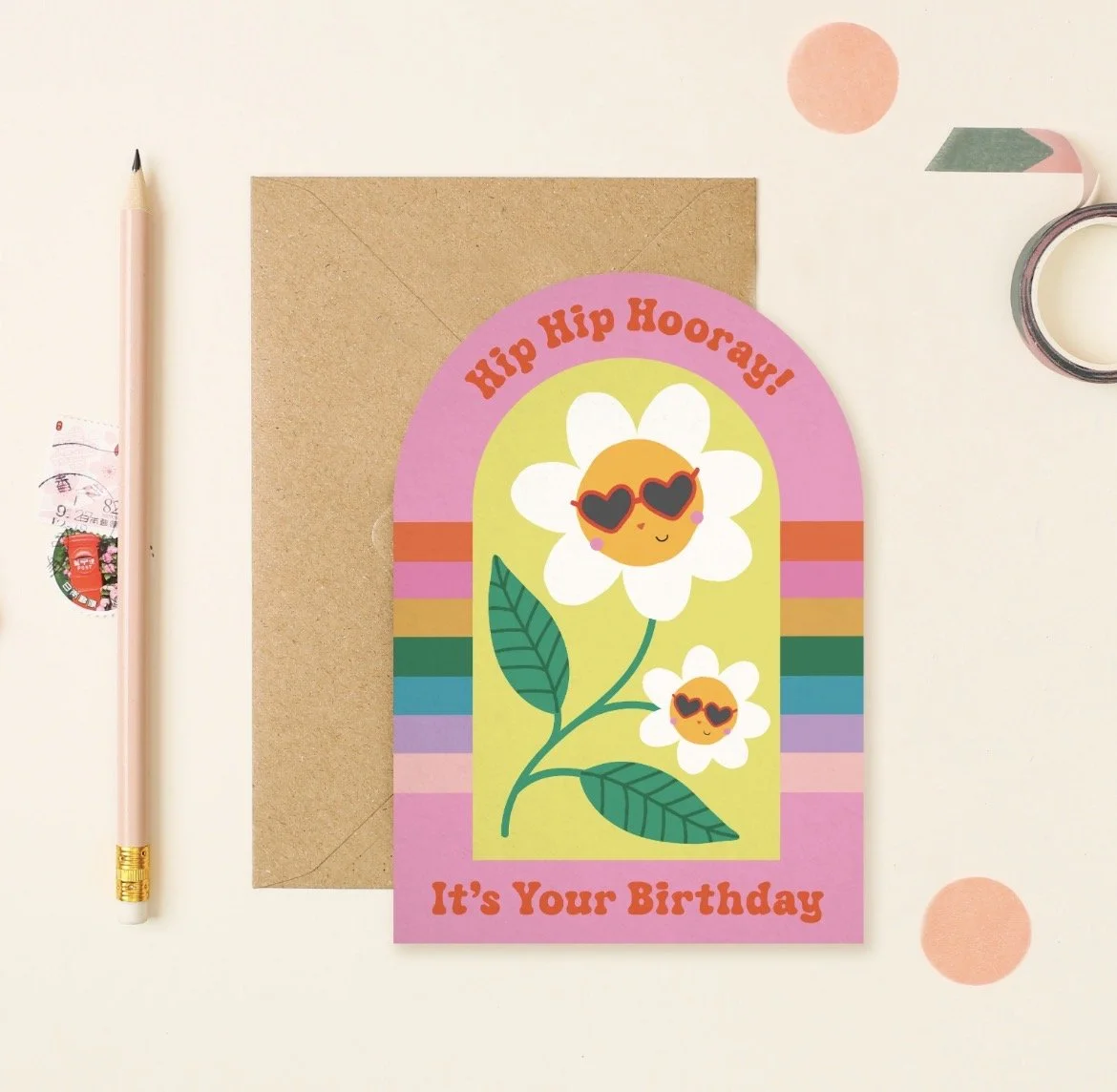 Flower Power Birthday Card