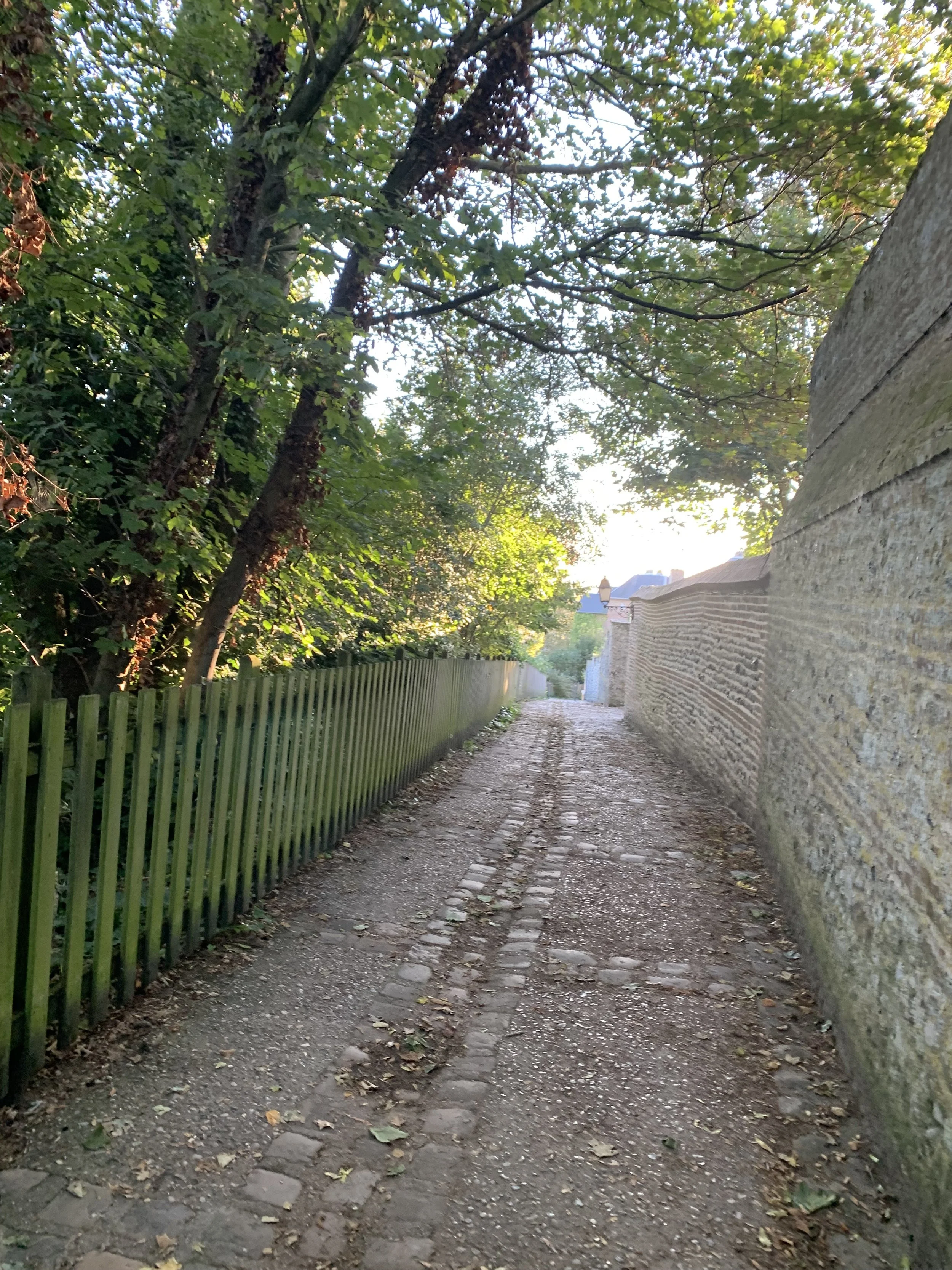 Ruelle de la Cité médiévale de Saint Valery-sur-Somme longeant la baie jusqu'à la place Saint Martin.