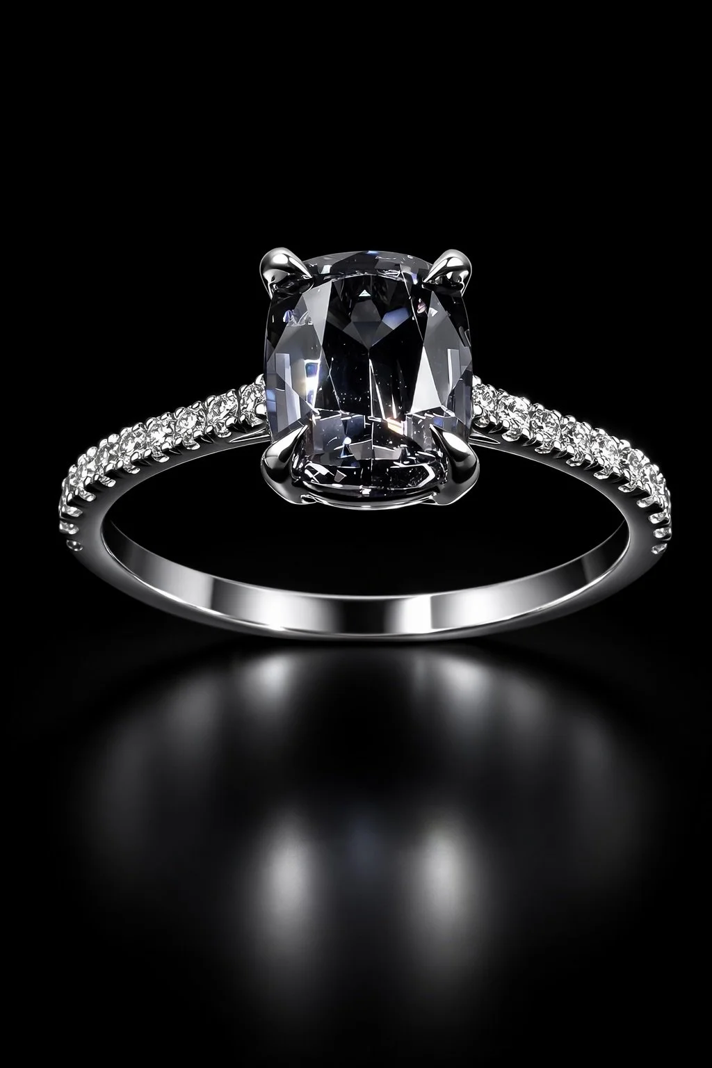 Midnight Blossom Spinel Ring