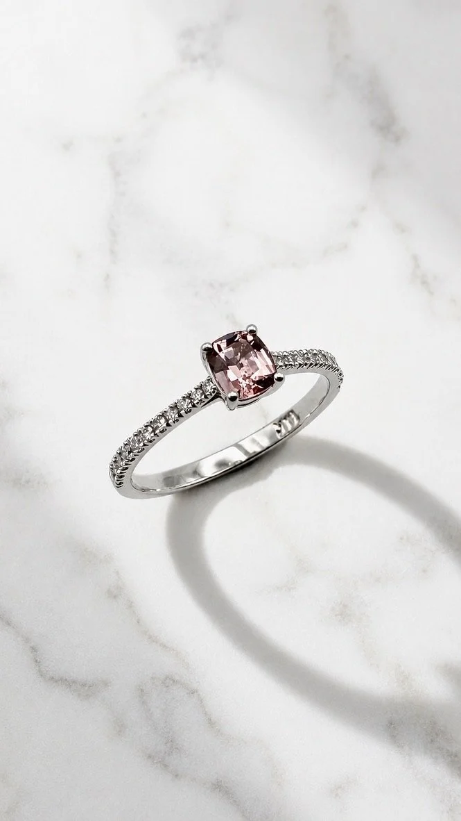 Peach Blossom — Peach Spinel Ring 14K Gold