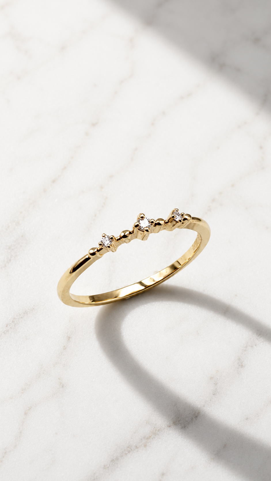 Constellation Ring 9ct Gold | Scattered Lab Diamond Band