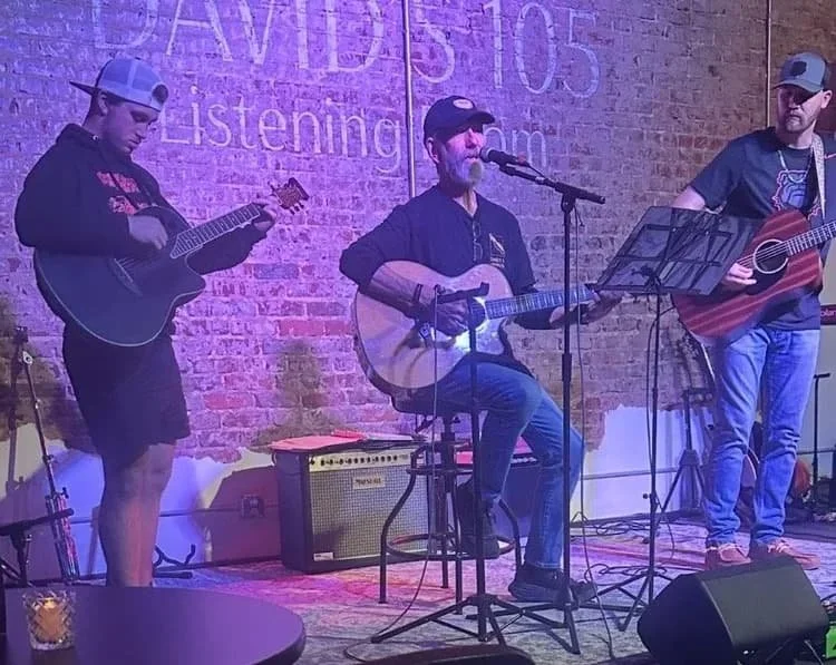 Open Mic Night performers at David's 105 Listening Room in Monroe, GA.