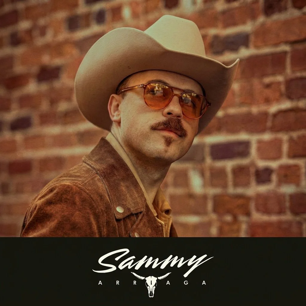 Sammy Arriaga headshot with his name in a logo at the bottom.