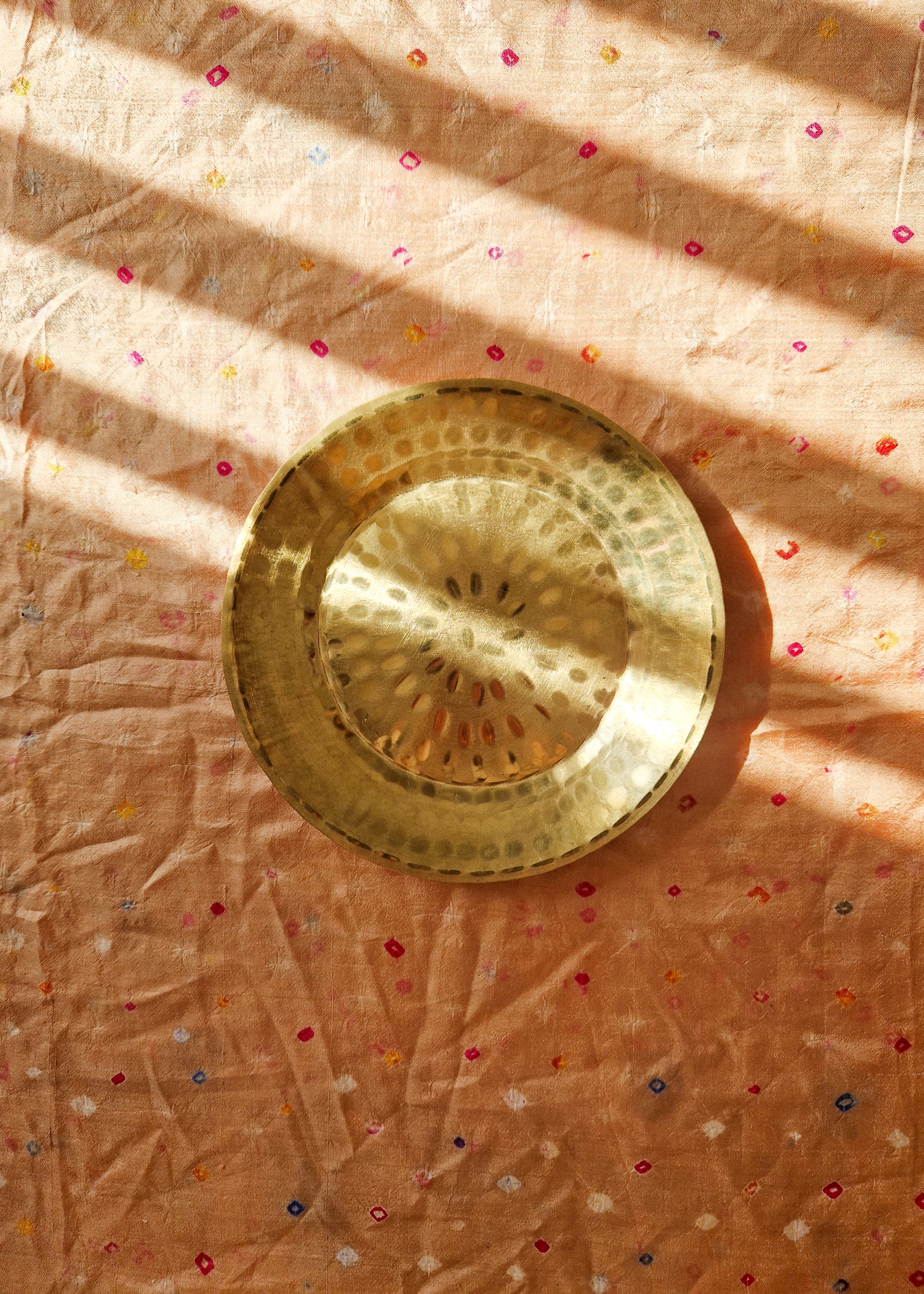 Hammered Brass Plate