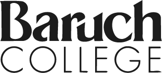 Baruch College logo in black text.