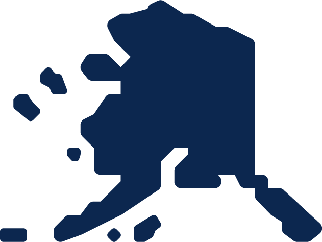A navy blue, abstract silhouette of a dinosaur, possibly a T-Rex, facing left.