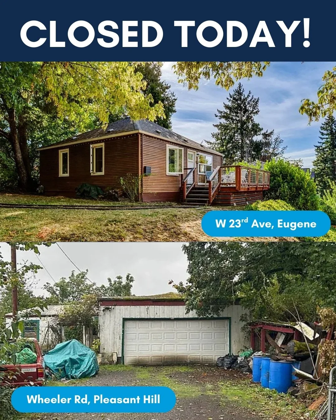 Happy Friday Closings!
First Time Homebuyer and Fixer both closed on the same day!
We are forever grateful for all our clients, cheers to more closing in the new year!