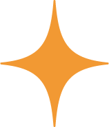 Stylized orange starburst on a black background.