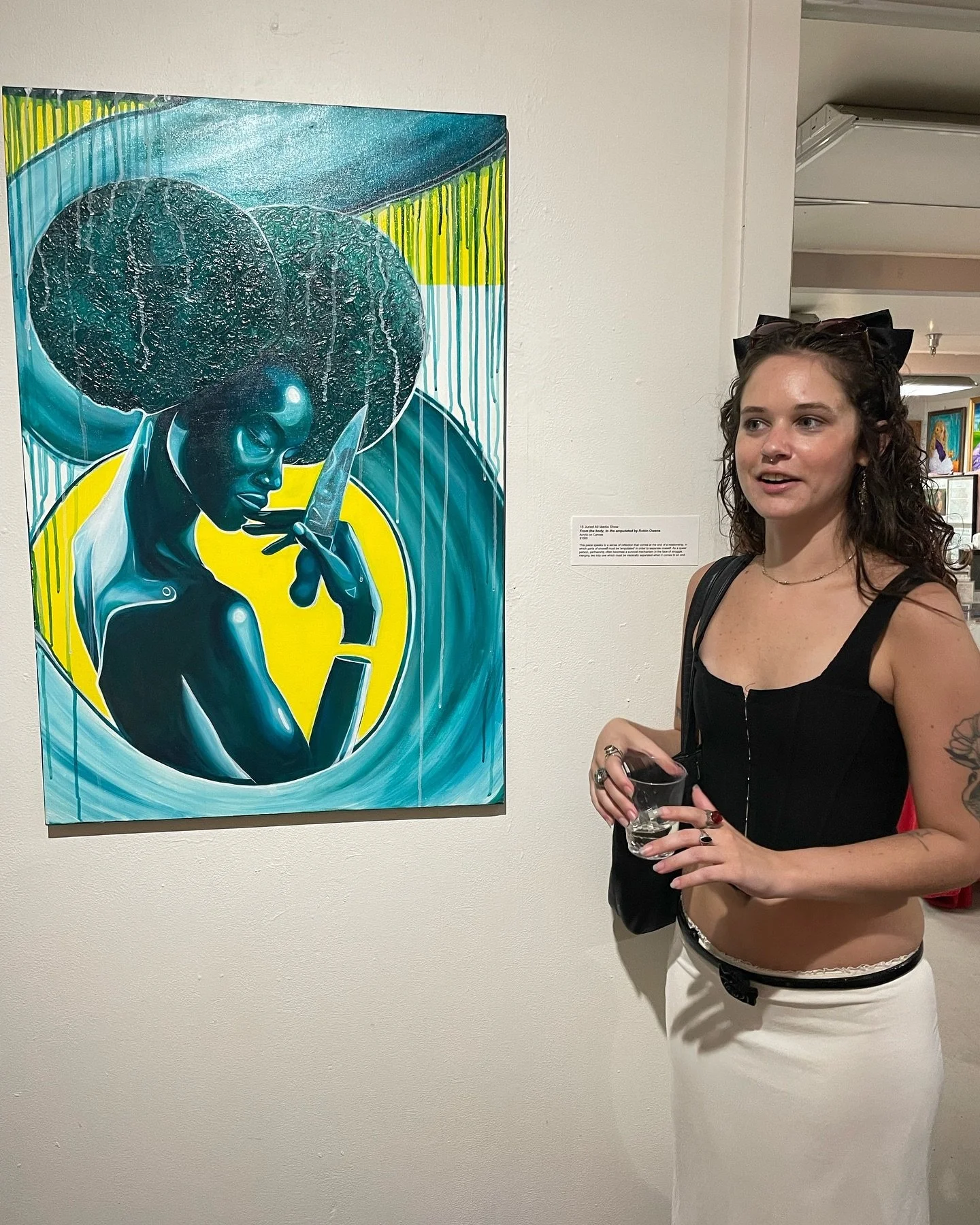 About last night from the lovely Color Theory show with @artworksrva celebrating queer voices ❤️

I had three works displayed and you can see them now through Sept!