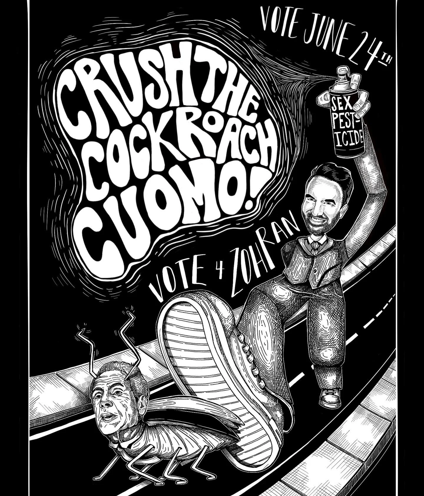 Serial sex pest and grandma killer Andrew Cuomo needs to be crushed like the cockroach he is!

VOTE ZOHRAN IN THE DEM PRIMARY FOR NYC MAYOR !