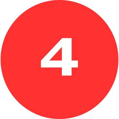 Red circular badge with the number 4 in white