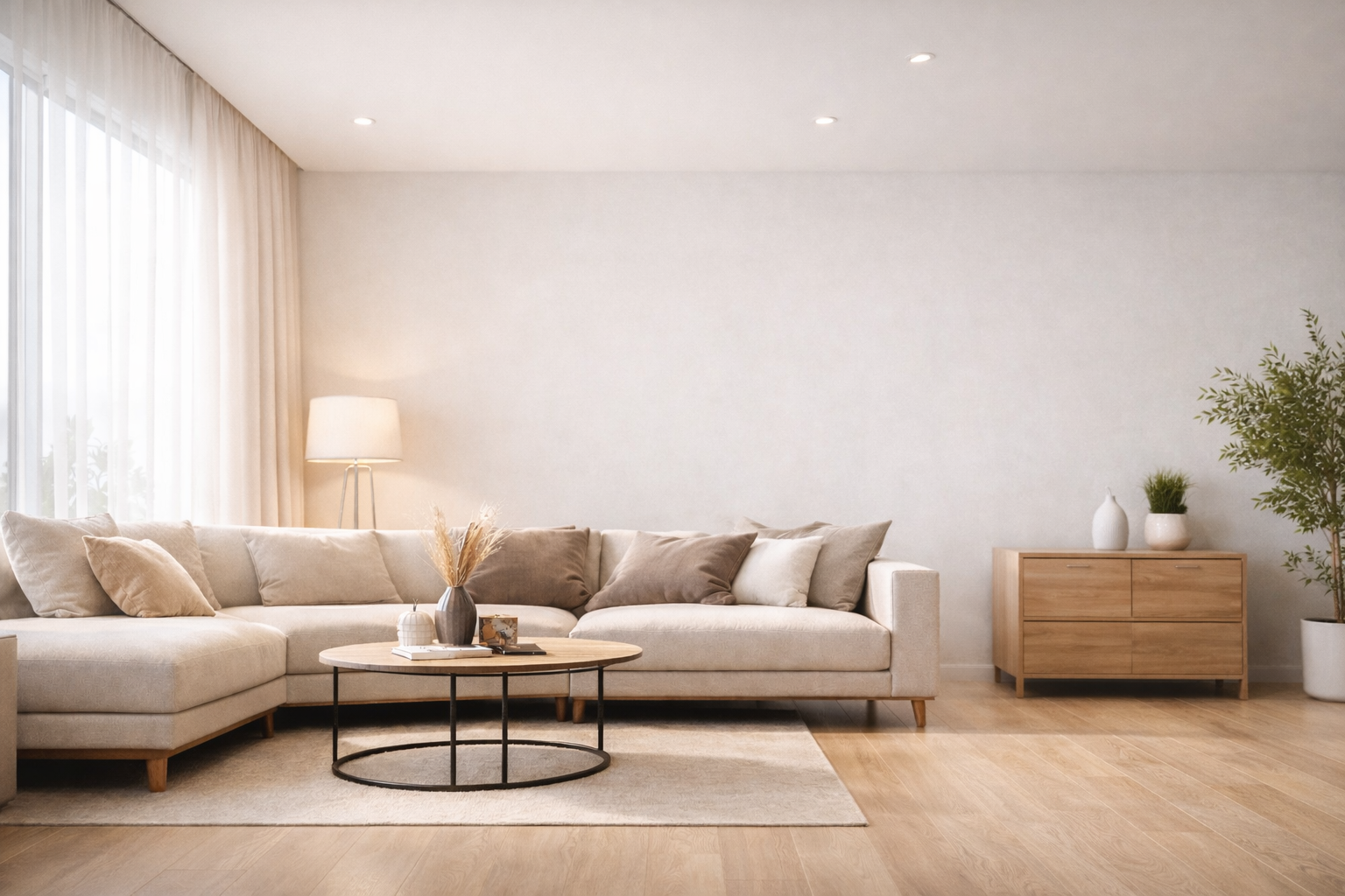 Calm, modern residential living space designed for comfort, wellness, and everyday balance.