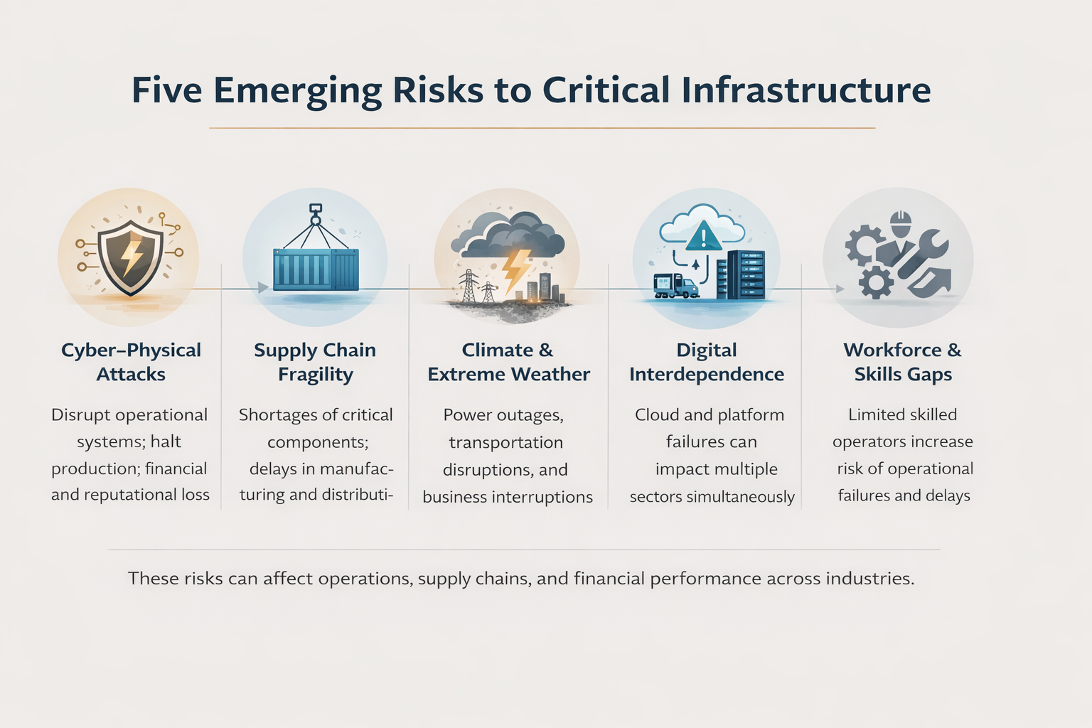 Five Emerging Risks Facing Critical Infrastructure—and Why They Matter to Business