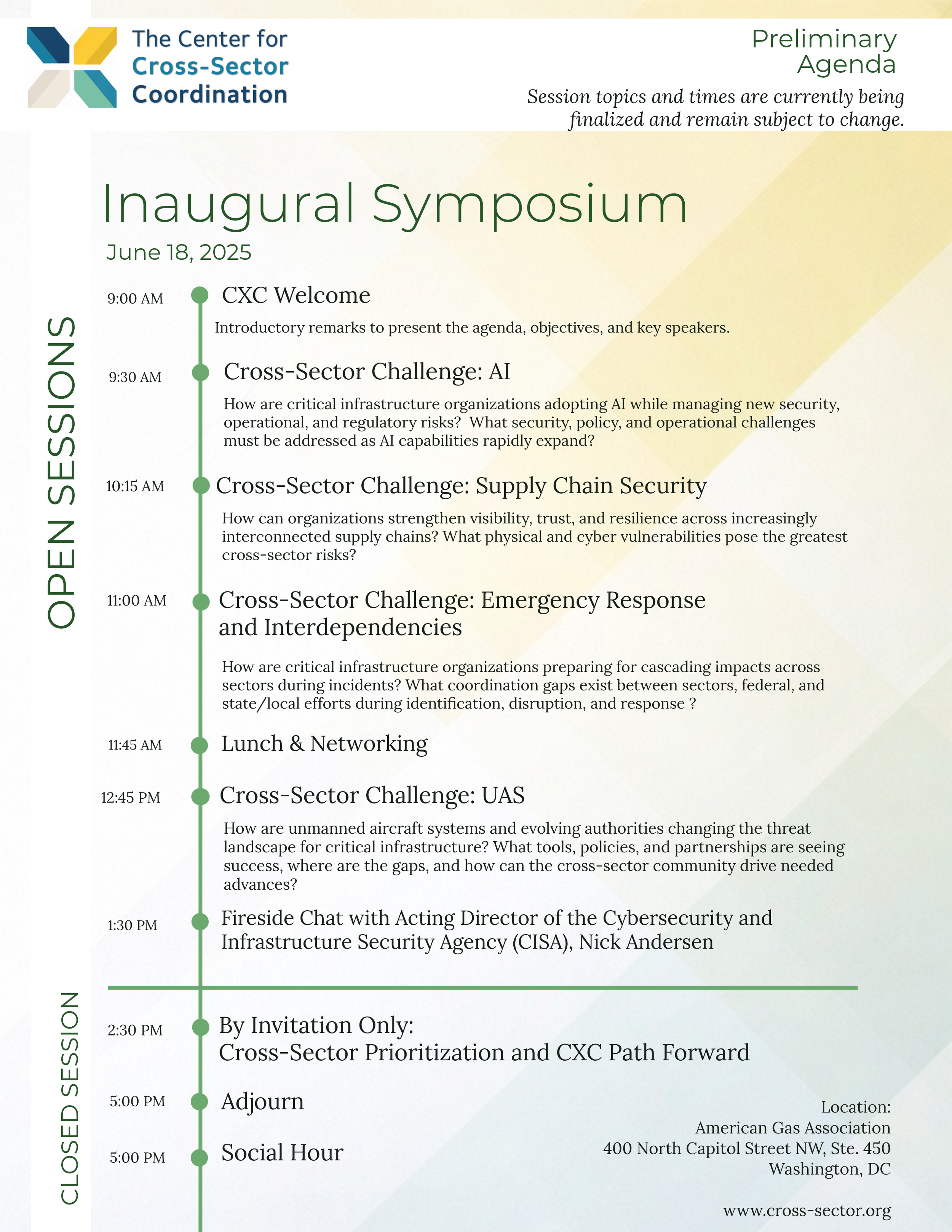 5/7: Symposium Agenda  