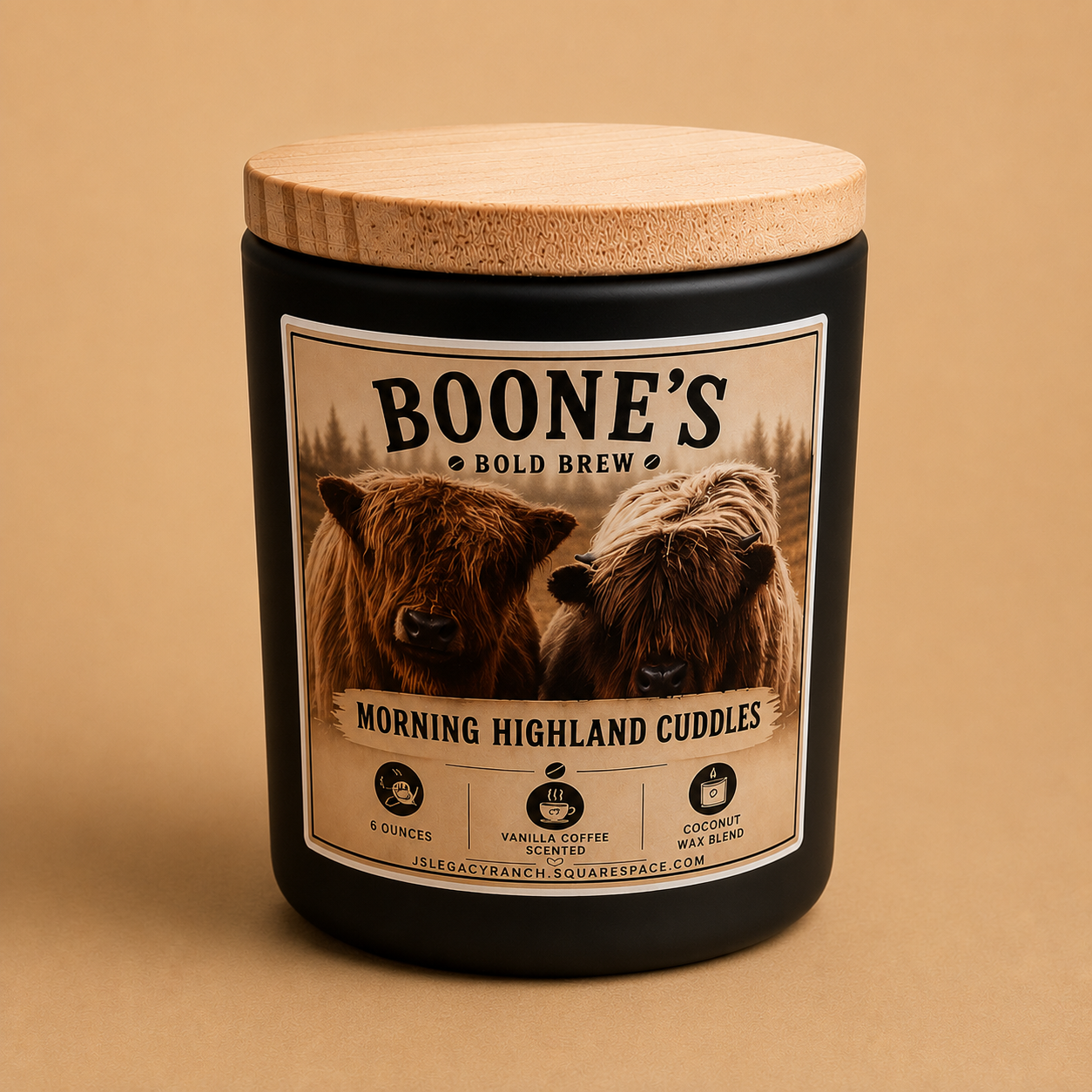 Boone's Bold Brew Candle (Vanilla Coffee Scent)