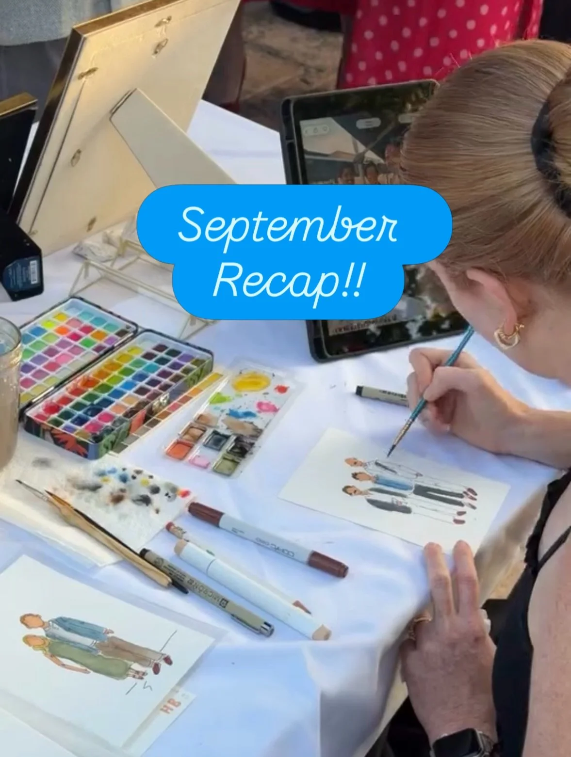 Another busy month in the books for Sumthing Artsy!

5 live painting events, 3 custom commissions, 1 birthday banner, watercolor place cards, and a birthday banner.. oh my!!

So grateful for all of those trusting me to bring my art into their celebra