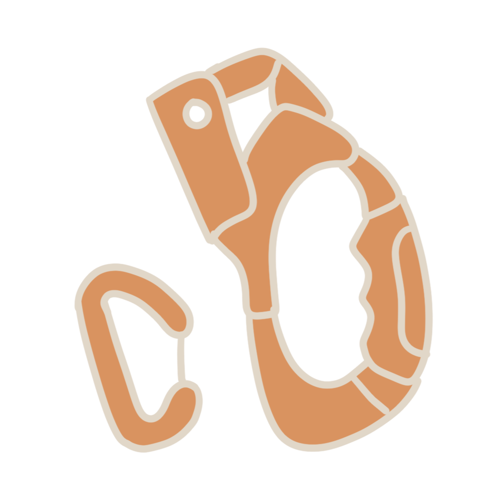 Illustration of a baked croissant shaped like the word 'CO'