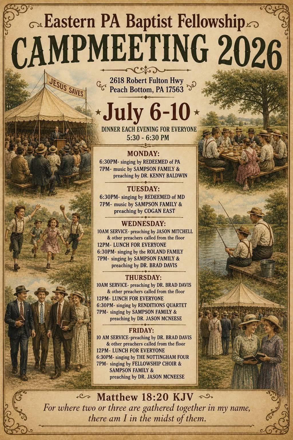 Eastern PA Fellowship Camp Meeting