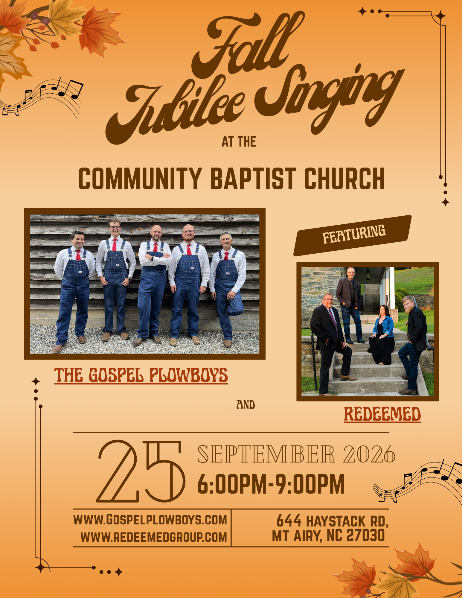 Fall Jubilee Singing