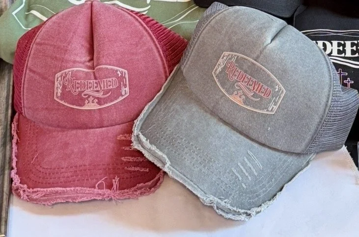 Distressed "Redeemed" Hat