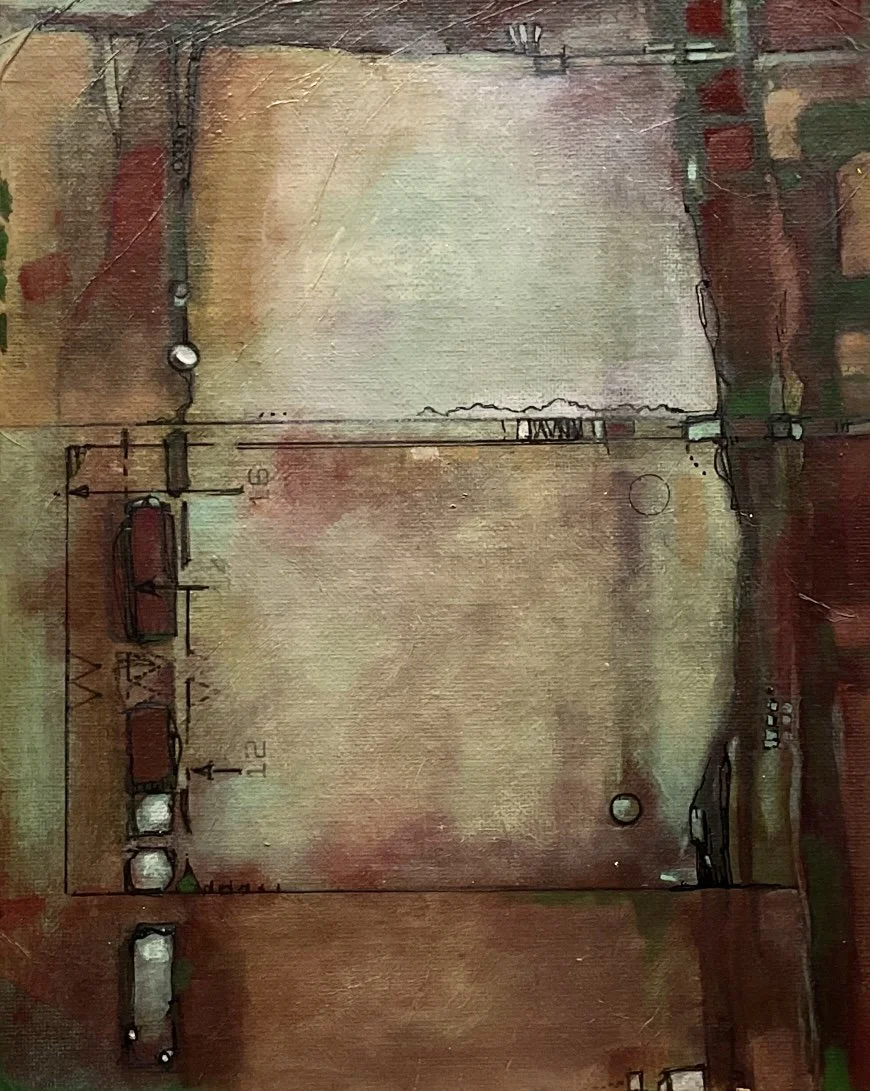  Somewhere Below    Mixed Media  |  16" x 20" 