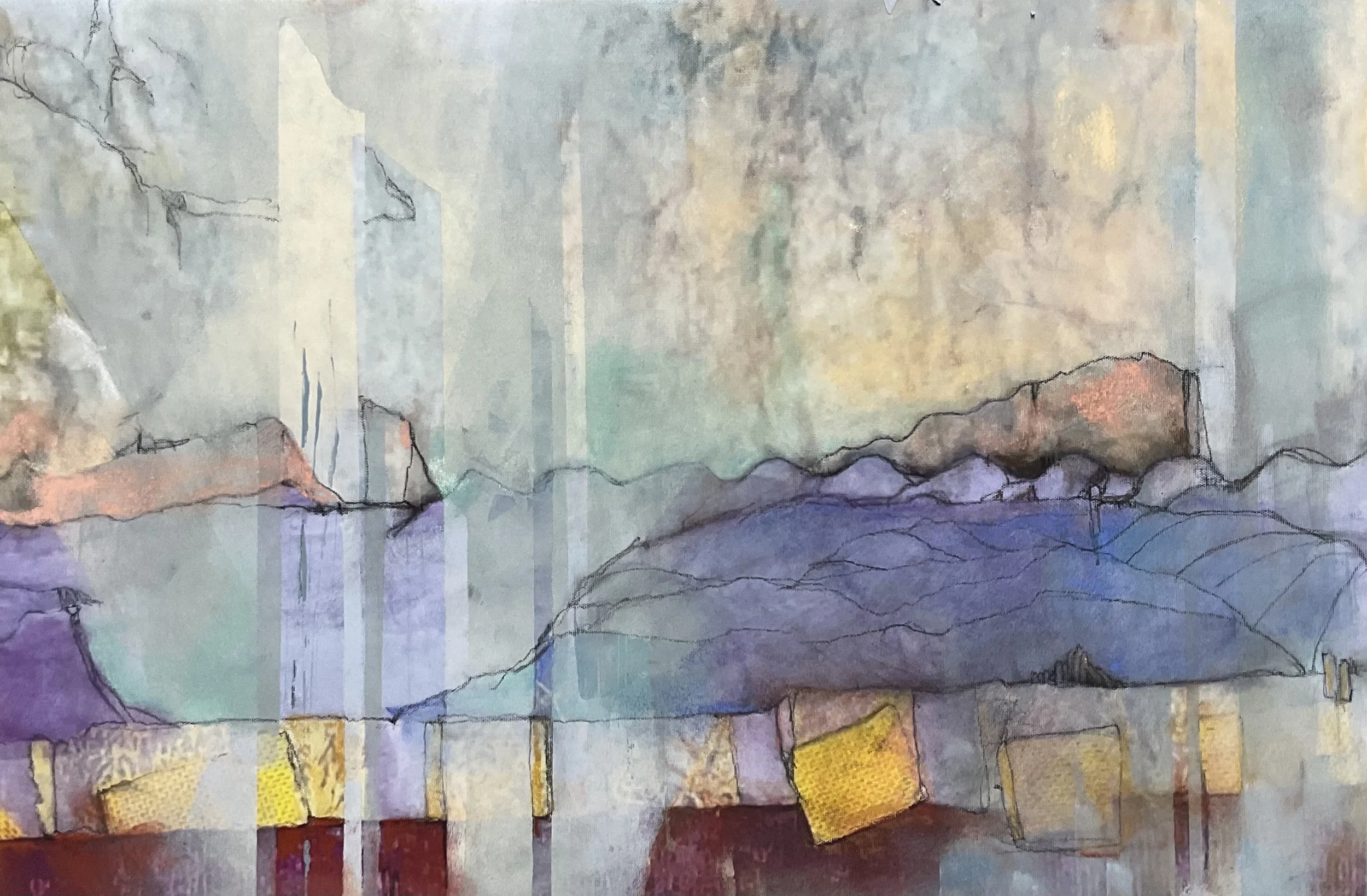  A View in the Distance    Mixed Media 