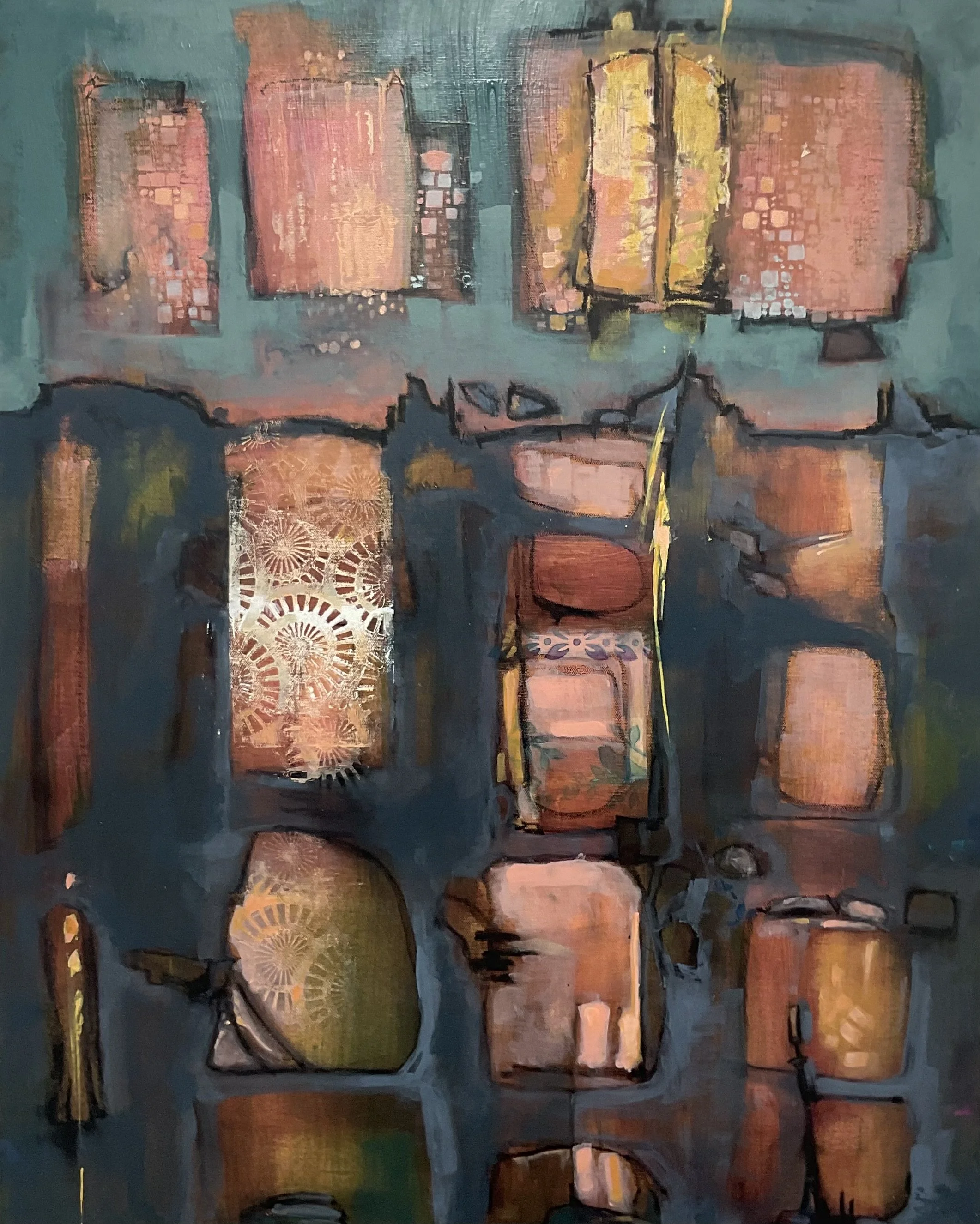  Windows    Mixed Media  |  24" x 30" 