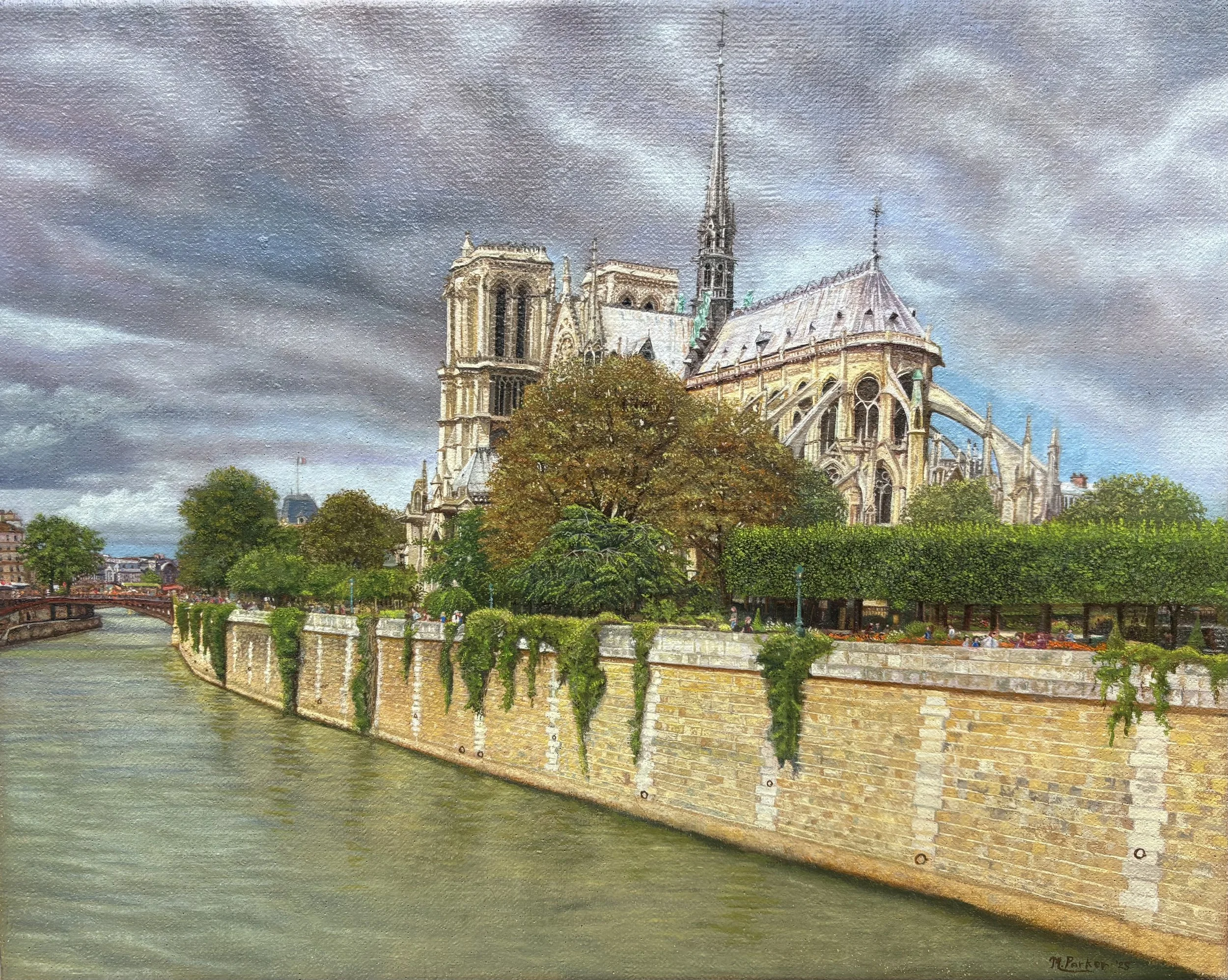 'Before the Fire', 2025, Oil on linen - 11" x 14".  Original Available.