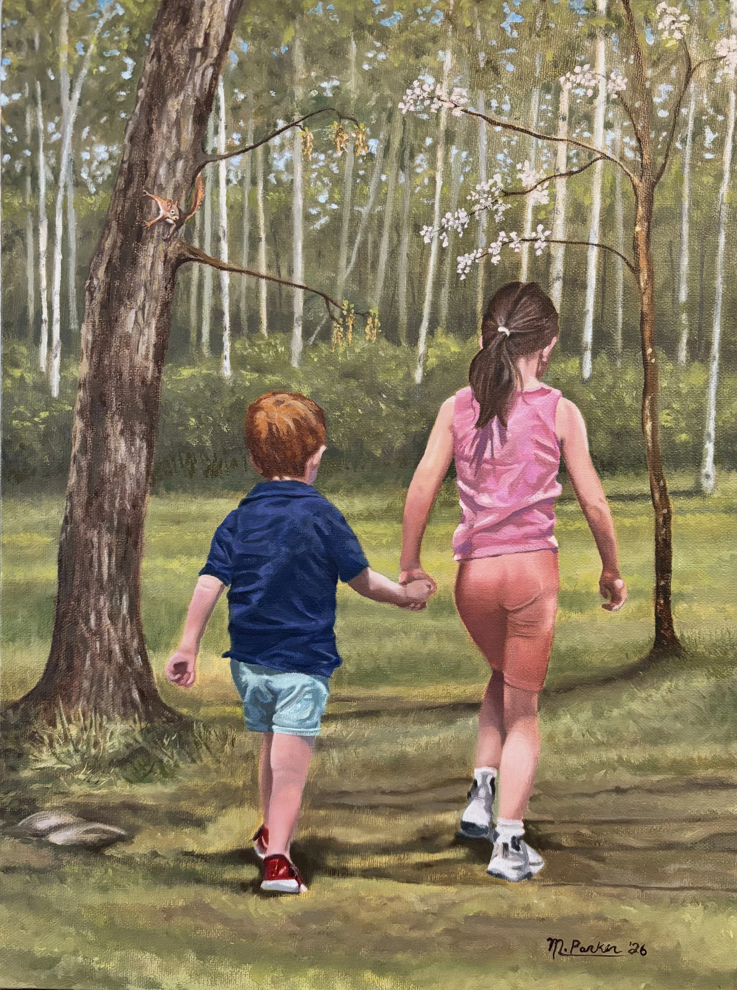 'Together', 2026, Oil on linen - "9 x 12".  SOLD