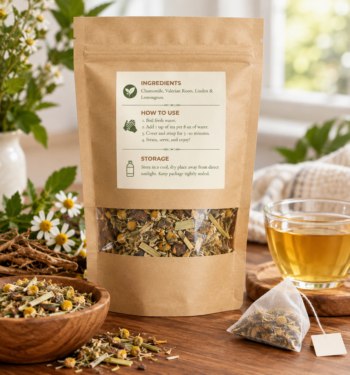 Herbal Tea Pouch in Cozy Kitchen Setting.png
