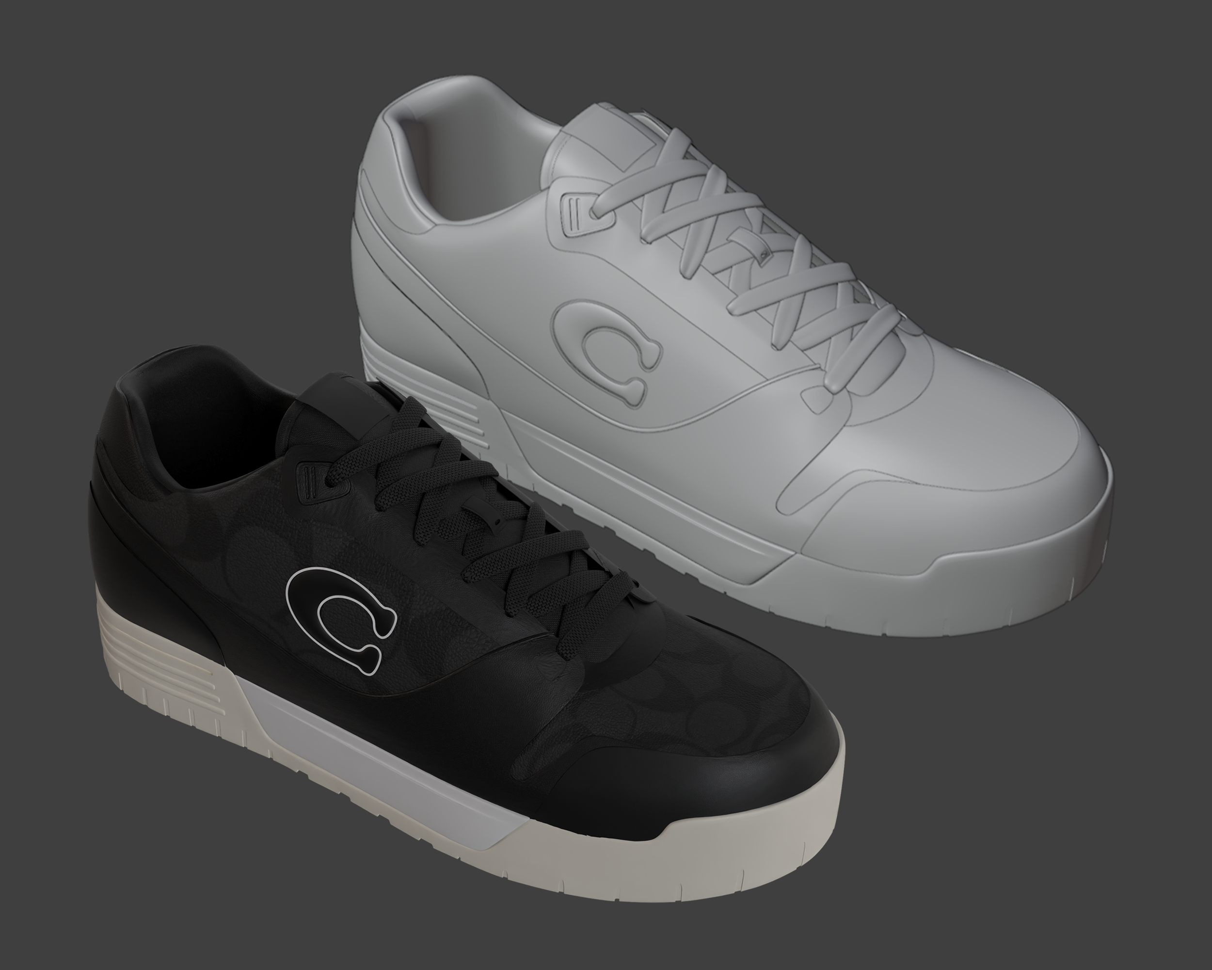 Sneakers 3D modeling and rendering