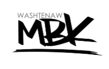 Graphic logo with the text 'Washtenaw MBK' in black