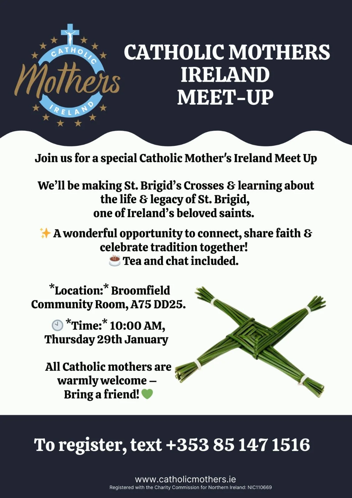 St Brigid's Cross Making and Meet Up with Catholic Mothers