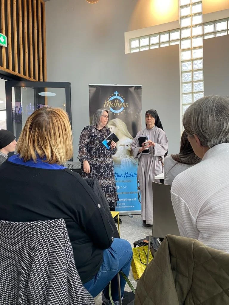 Nun speaking at Catholic Mothers Ireland event.jpg