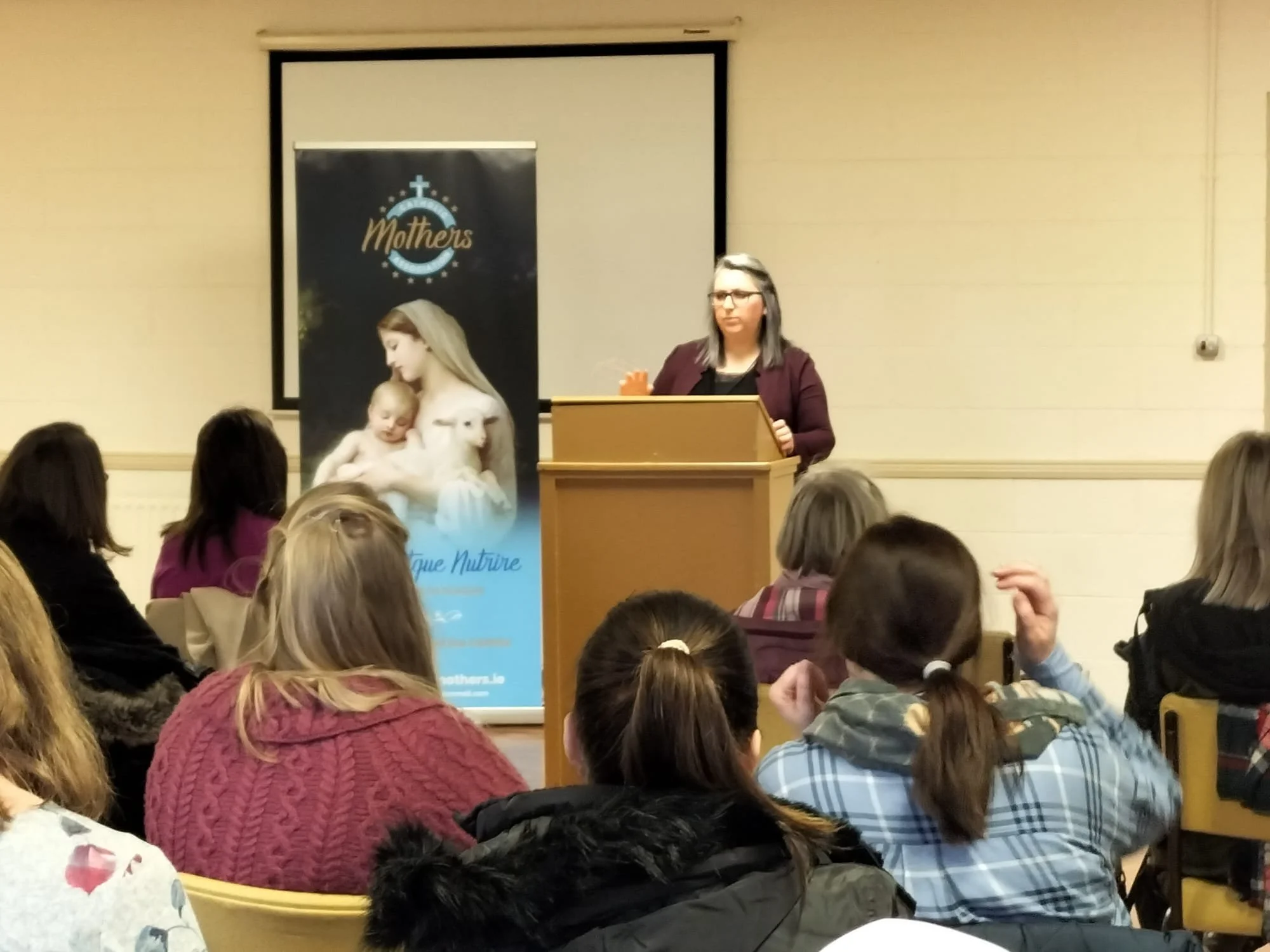 Sinead Strong speaking at Catholic Mothers Ireland event.jpg